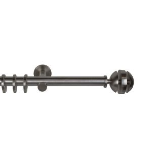 Раздвижной карниз "Арлан-модерн", н. 29, 1 ряд, D19, Сталь, 1,2-2,0 м