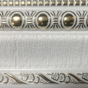Багетный карниз "Олива" с фурнитурой, 2 ряд, Белое золото