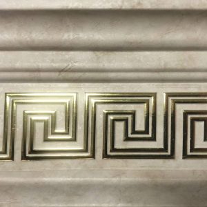 Багетный карниз "Versace" с фурнитурой, 2 ряд, Бежевое золото