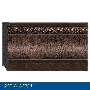 Багетный карниз "Эстет" с фурнитурой, 3 ряд, венге
