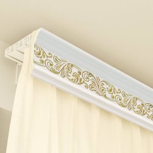 Багетный карниз "Вензель" с фурнитурой, Белый