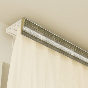 Багетный карниз "Ирис 6" с фурнитурой, Молочный