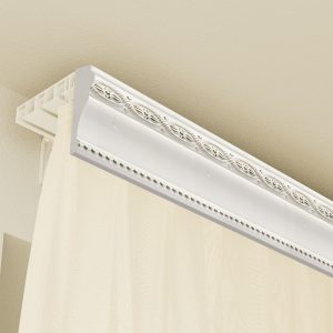 Багетный карниз "Тон" с фурнитурой, Белый