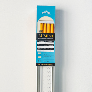 Багетный карниз "Lumini" с фурнитурой, 3 ряд, Серебро