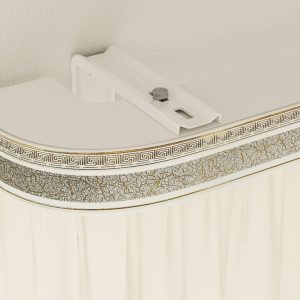 Планка декоративная, "VERSACE LUX", Белый с золотом