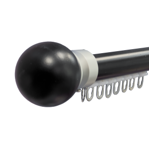 Карниз с наконечником "ZEREK", с фурнитурой, черный