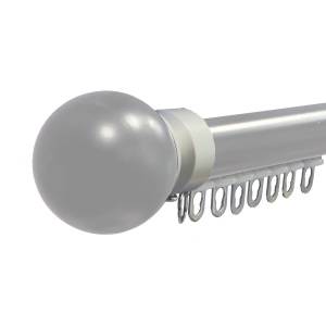 Карниз с наконечником "ZEREK", с фурнитурой, серый