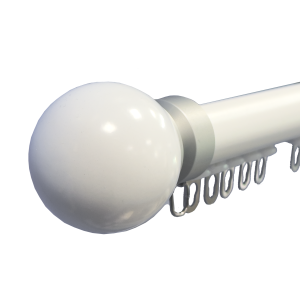 Карниз с наконечником "ZEREK", с фурнитурой, белый