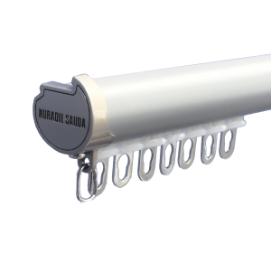 Карниз с заглушкой "ZEREK", с фурнитурой, серый