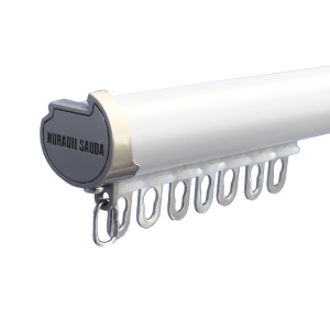 Карниз с заглушкой "ZEREK", с фурнитурой, белый